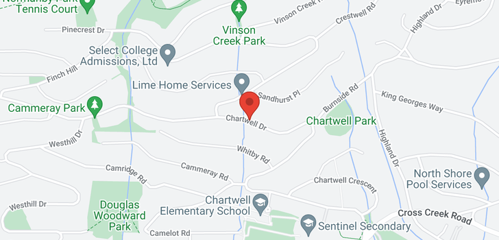 map of 1394 CHARTWELL DRIVE